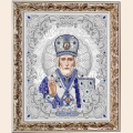 Рисунок на ткани бисером БЛАГОВЕСТ "Святой Николай в жемчуге"
